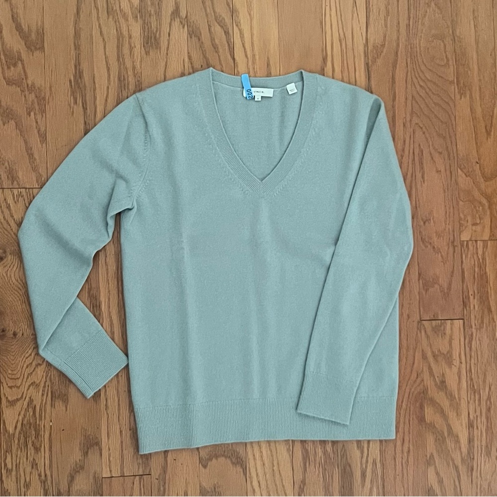 Vince Silk Cashmere Aqua Dew Sweater